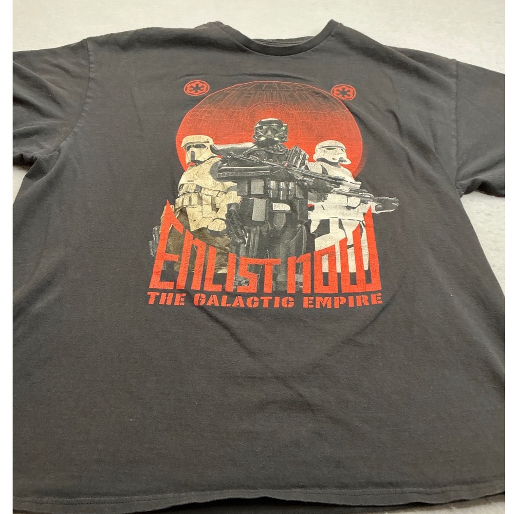 Star‎ Wars Enlist Now Galactic Empire Graphic T-Shirt Black Size 2XL Sci-Fi Tee